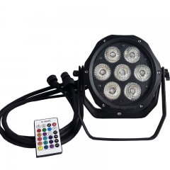 IP65 waterproof 7x18w RGBAW UV 6in1 led par light