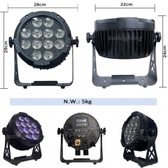 IP54 impermeable 12*18W RGBWA UV 6 en 1 luz par led con batería dmx inalámbrica