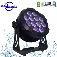 IP54 waterproof 12*18W RGBWA UV 6in1 wireless dmx battery powered led par light