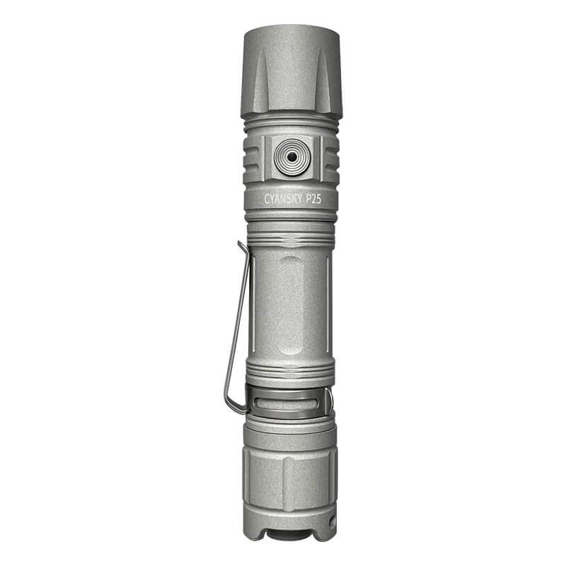 3600 Lumen Micro-arc Oxidation Flood Flashlight P25 V2 Silver Grey