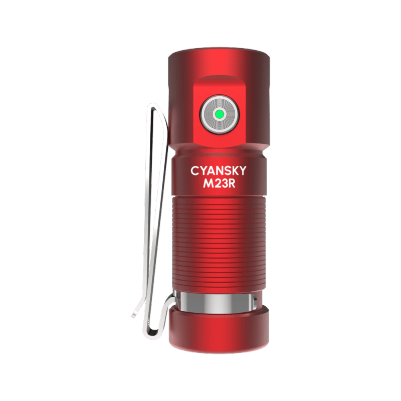 1200 Lumens White & Red Rechargeable Mini Flashlight M23R