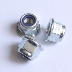 Standard Hex Flange Nylon Insert Lock Nuts made of Steel and Stainless Steel