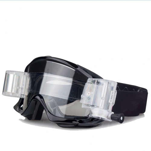 New Style Clear Lens Roll Off Goggles with Custom Straps