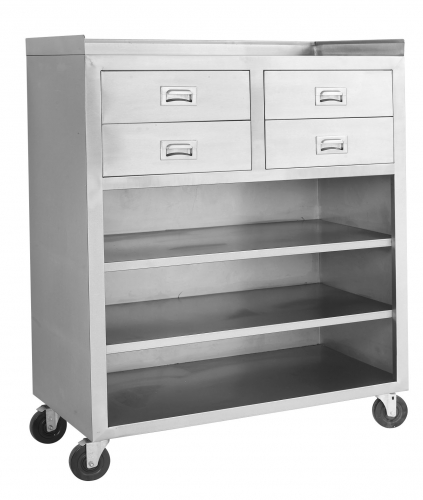 Mobile Cabinet With Drawers & Shelves