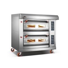 Double deck gas oven