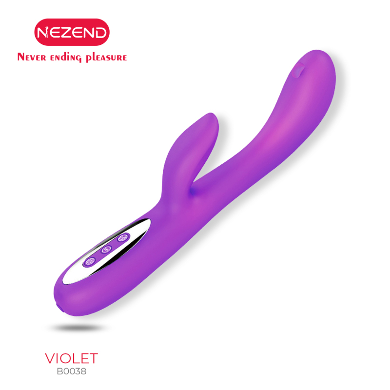 Nezend 12 Modes Frequency Purple Pink USB Rechargeable G Spot Vibrator