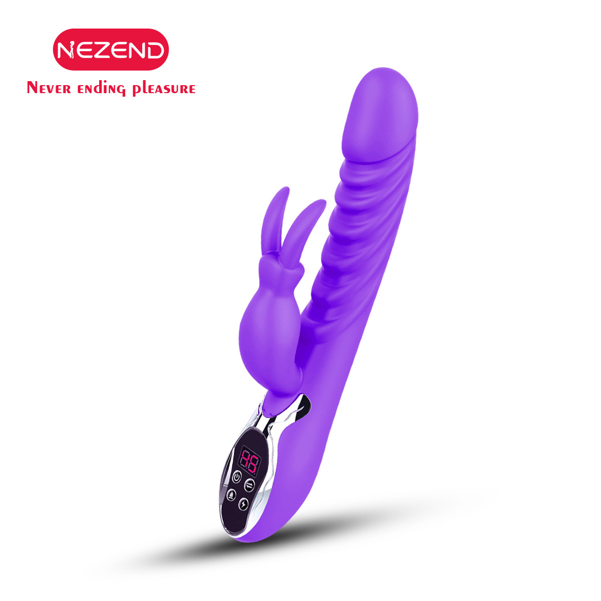 Nezend 23CM Waterproof Heated Vibration Big Size Dildo Vibrator