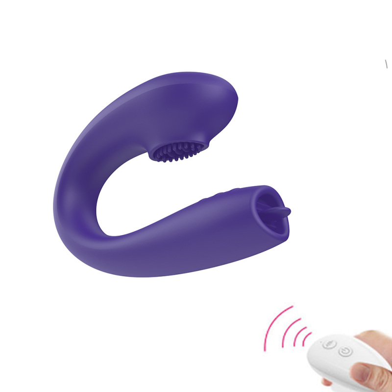 wireless remote control licking U shape vibrator