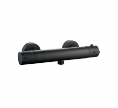 Thermostatic Shower Rail Round Matte Black