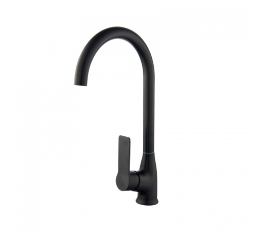 Single Handle Laundry Sink Faucet Black Matte