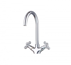 Two Handles Kitchen Faucet Chrome