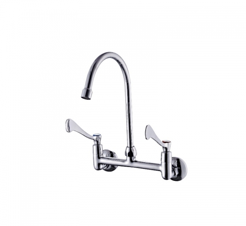 Two Handle Wall Mounted Kitchen Faucet 8inch