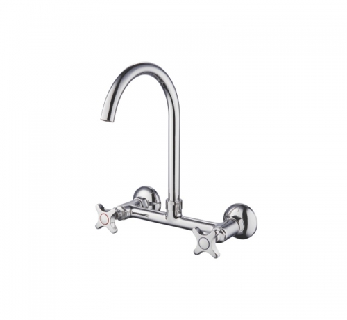 Two Handle Wall Mounted Kitchen Faucet 8inch