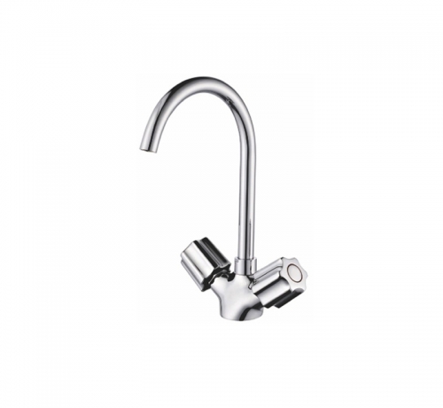 Two Handles Kitchen Faucet Chrome