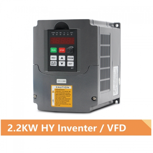 2.2KW HUANYANG 110V/ 220v /380v Inverter CNC Spindle Motor Speed Control Variable Frequency Drive 0-400Hz 3P Output