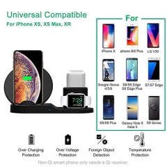 Chargeur sans fil, chargeur Compatible iph one, Station de recharge de remplacement 3 en 1 pour iph one Xs/X Max/XR/X/8/8Plus/montre