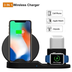 Chargeur sans fil, chargeur Compatible iph one, Station de recharge de remplacement 3 en 1 pour iph one Xs/X Max/XR/X/8/8Plus/montre