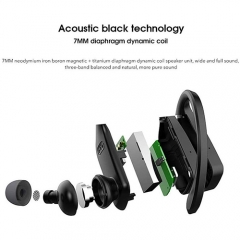 Wireless Headphones, Future Bluetooth Headphones 7H Playtime Deep Bass Stereo Sound,True Wireless Earphones Earbuds with Mic, Elegant Portable Charging Case