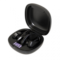 Auriculares inalámbricos, futuros auriculares Bluetooth 7H Playtime bajo profundo sonido estéreo, auriculares inalámbricos verdaderos con micrófono, elegante caja de carga portátil
