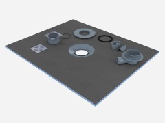 LUX H68 Easy Install XPS Shower Tray Waterproof Base With Linear Drain For Ceramic Porcelain Tiles