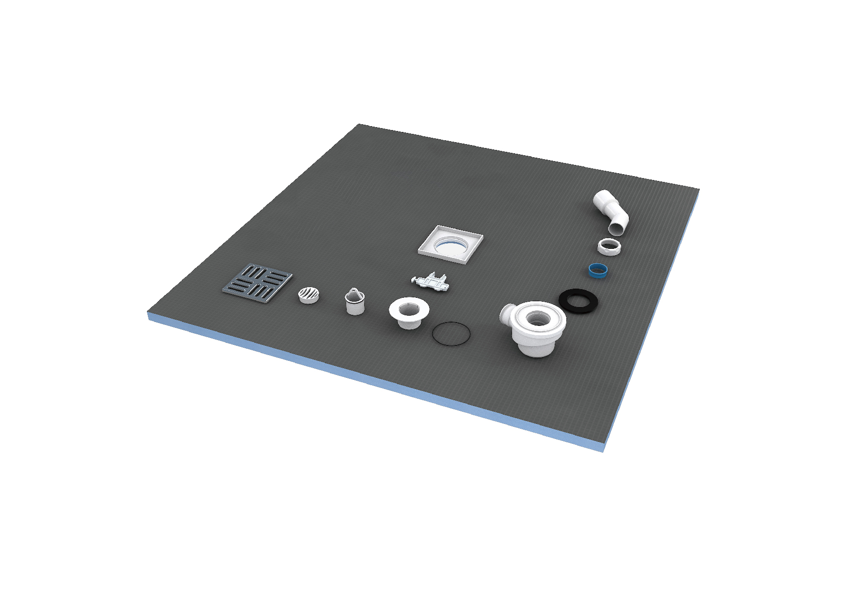 LUX H68 Easy Install XPS Shower Tray Waterproof Base With Linear Drain For Ceramic Porcelain Tiles