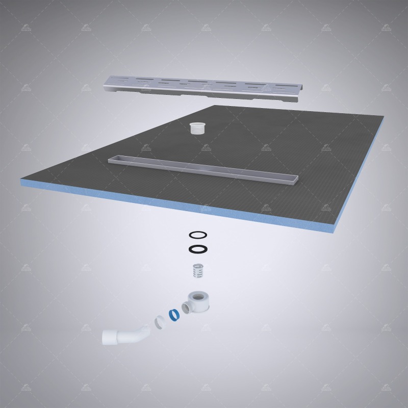 LUX Lightweight Waterproof Fiberglass Reinforced XPS Shower Tray For Hotel Apartment Bathroom Renovation