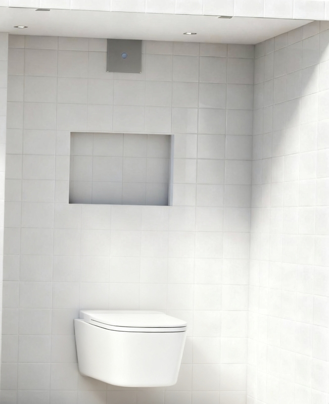 Hanging XPS Toilet Backer Board