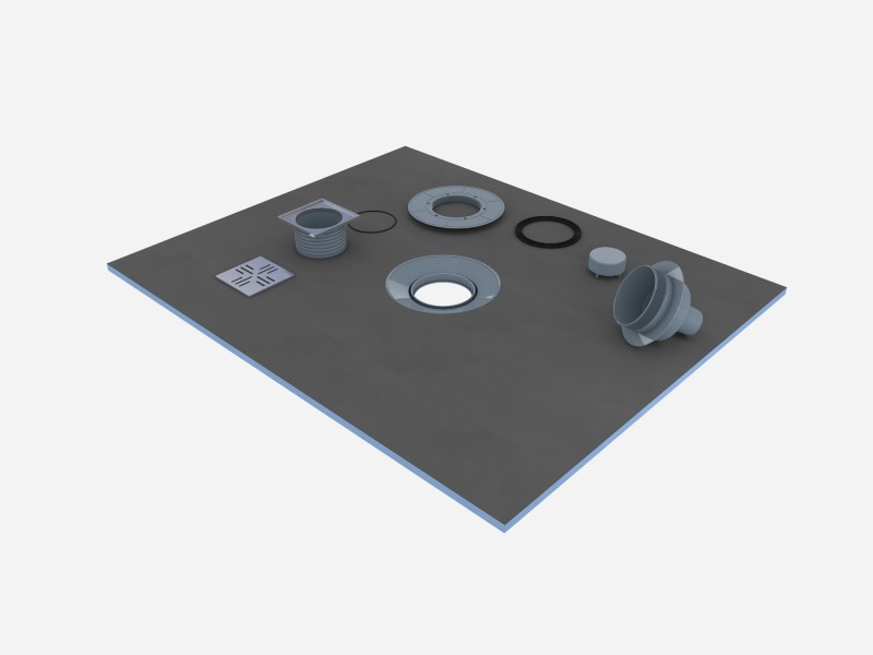 Linear Drain XPS Shower Base Waterproof Tile Ready Kit for Porcelain Ceramic Shower Room