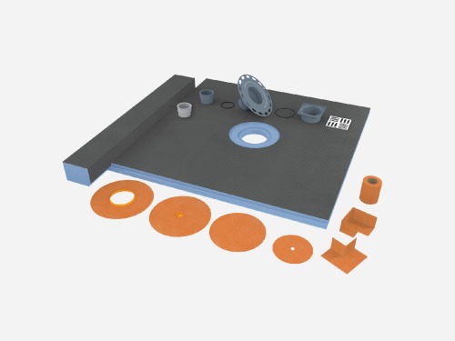 LUX Fiberglass Reinforced Waterproof XPS Shower Tray Linear Drain Easy Install