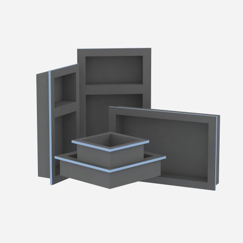 Custom Size XPS Extruded Polystyrene Shower Niche Fiberglass Cement Coated Tile Backer Board Recessed Shower Bathroom Kitchen