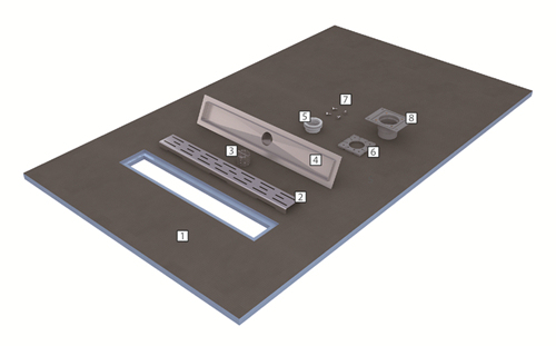 Lightweight XPS shower tray, simple and quick to install, waterproof and durable for bathroom use.