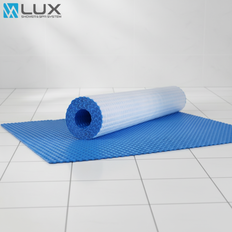 Decoupling membrane uncoupling mat used for protecting the tiles
