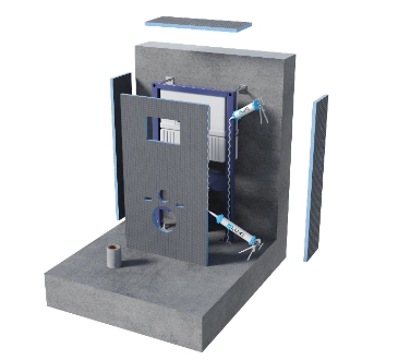 XPS Tile Backer Board for Wall Hung Toilet Installation