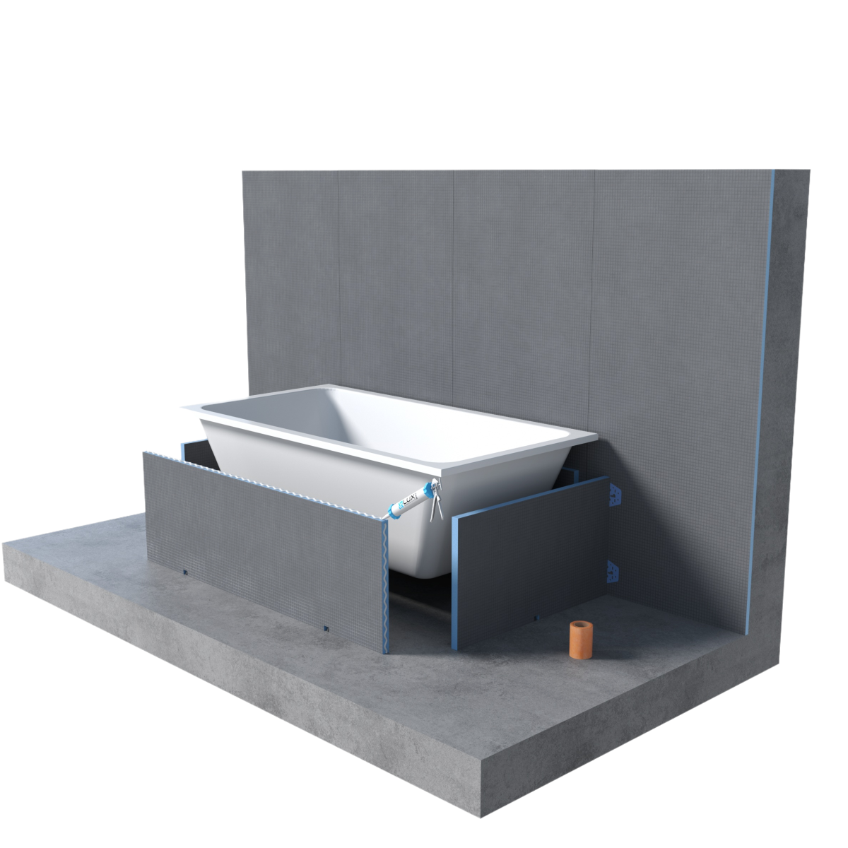 Lightweight Solution for Tiled Bathtub Surrounds
