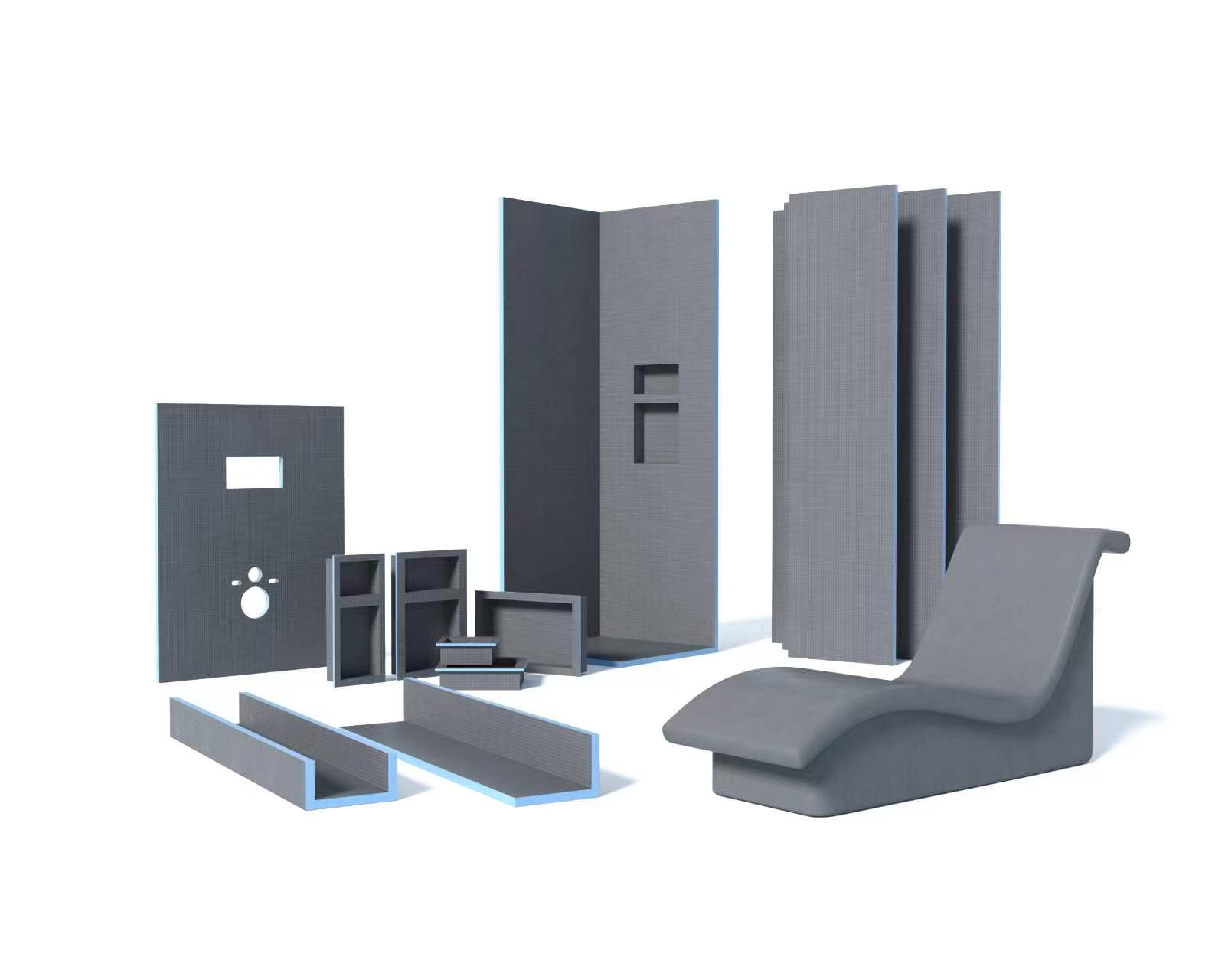 Customized XPS Toilet Tile Backer Board with Rigid Cement Surface for Bathroom