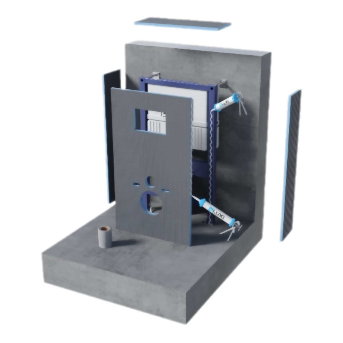 Customized XPS Toilet Tile Backer Board with Rigid Cement Surface for Bathroom