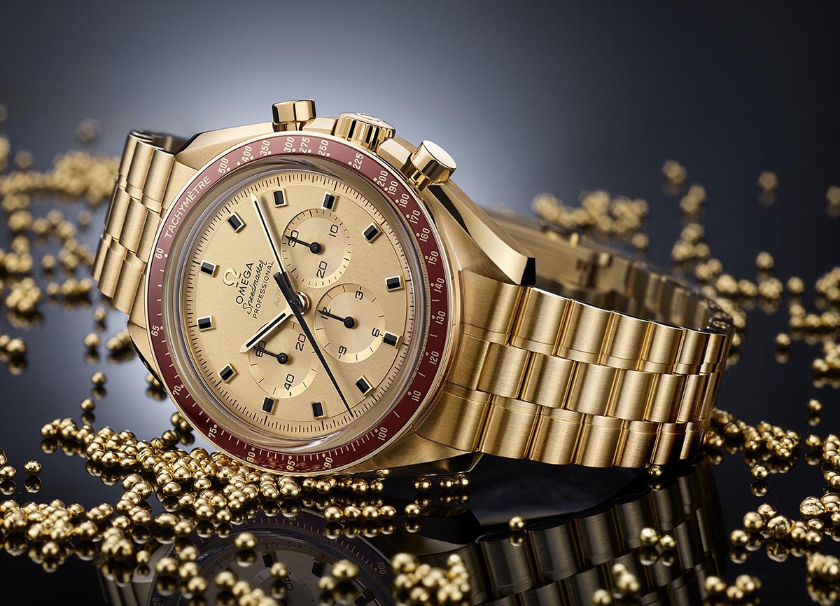 solid gold omega speedmaster