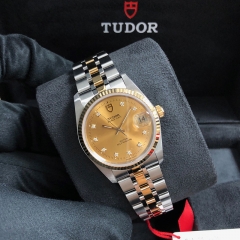 Tudor Prince Date 34mm Steel-Yellow Gold Champagne Automatic M74033-0015