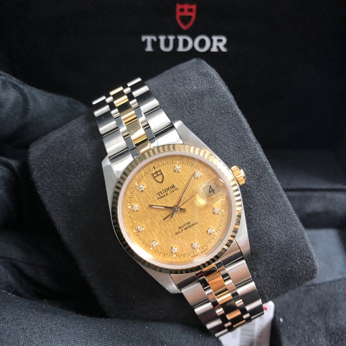 Tudor/帝舵 Prince Date 34mm 不銹鋼-黃金 香檳面 自動機械 M74033-0005