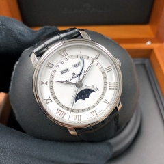Blancpain Villeret 40mm Stainless Steel White Dial Automatic 6654A-1127-55B