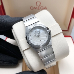 OMEGA Constellation Stainless Steel  24MM White Dial Quarz 123.10.24.60.55.003
