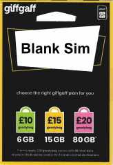 英國giffgaff SIM卡 (BlankSIM)白卡不包套餐 （ 英國直送）