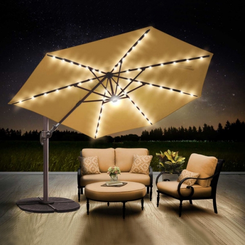 Solar LED Light Umbrella U125-11R 11′ (3.4m)