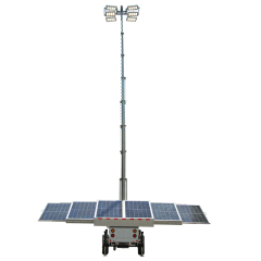 Solar Telescopic Light Tower Trailer