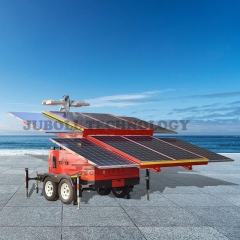 Mobile Solar Light Telescopic Mast Tower Trailer
