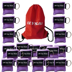 KTKANG 100pcs/pack CPR MASKS KEYCHAIN ONE WAY VALVE DISPOSABLE CPR FACE SHIELD purple in USA