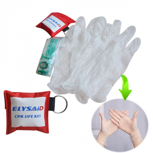 1000 PCS keychains cpr mask +PVC Gloves