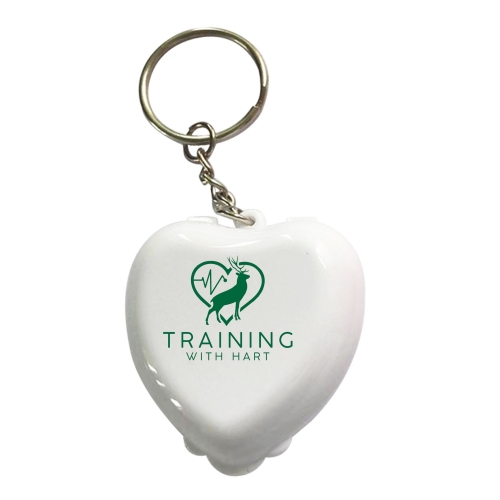 Heart Keychains Cpr Mask Custom LOGO “TRAINING WITH HART ”