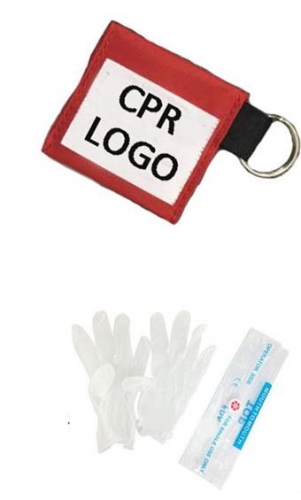 1000pcs/lot keychain CPR Mask with Gloves
