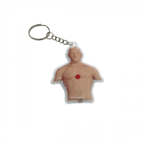 1000pcs/Lot CPR Manikin Keychain LED Light for CPR Courses Gift